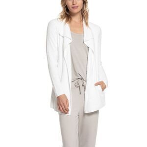 Barefoot Dreams Cozychic Lite Coastal Cardi Womens Size Medium white.
Armpit to